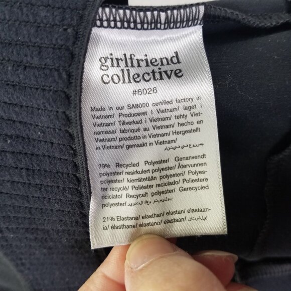 Girlfriend Collective Scoop Back Unitard Women's S Jumpsuit Black Ballet Yoga - Picture 12 of 16